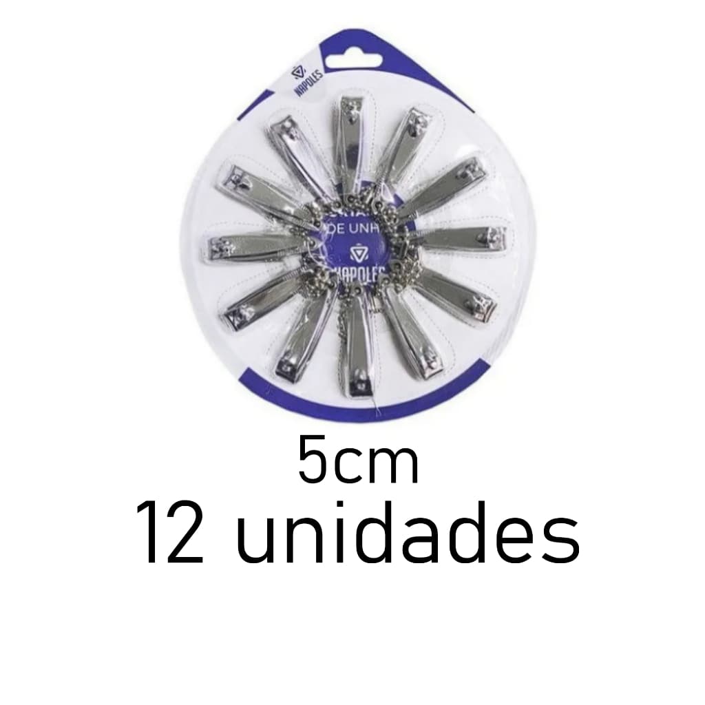 Cortador De Unha Pequeno 5cm Pé Mão Aço Em Cartela C/ 12un Atacado