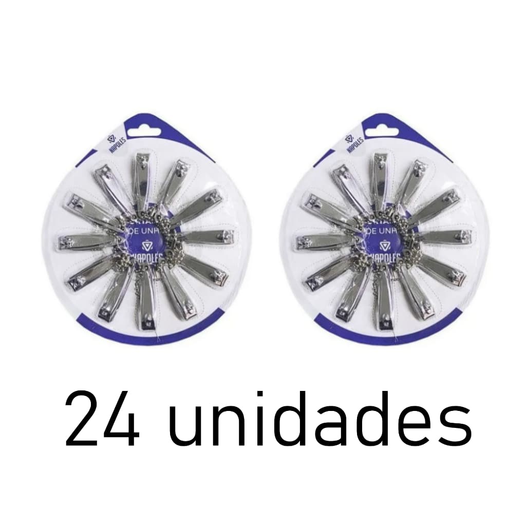 Cortador De Unha Pequeno 5cm Pé Mão Aço Em Cartela C/ 24un Atacado