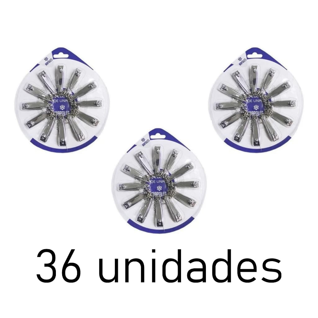 Cortador De Unha Pequeno 5cm Pé Mão Aço Em Cartela C/ 36un Atacado