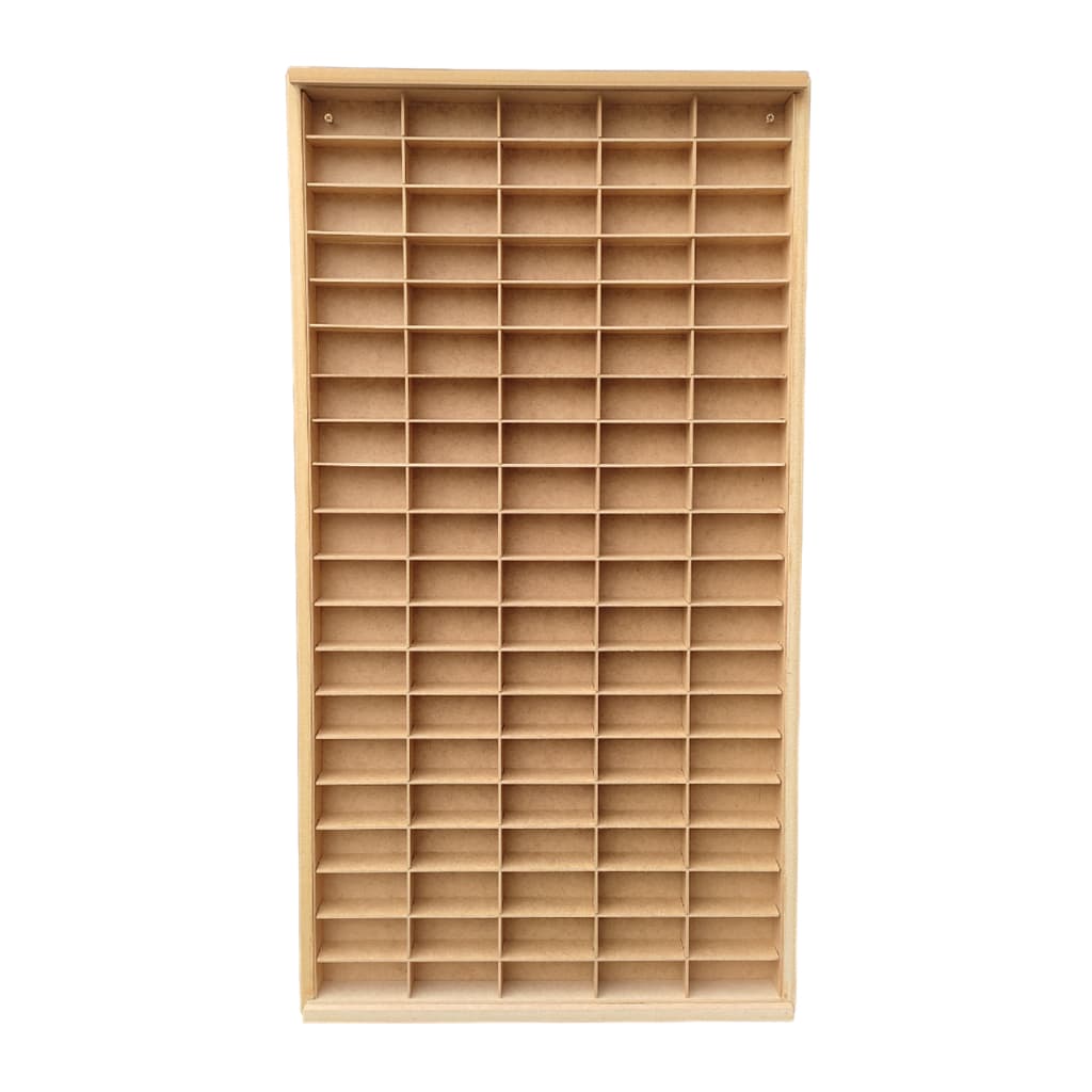 Estante Em Mdf Ultra 100 Nichos Vertical com tampa em acrílico Hot Wheels