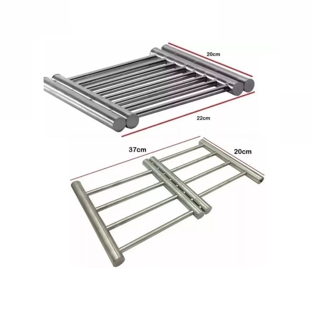 Descanso Aparador de Panela Inox de Mesa Extensivel sem Ferrugem Luxo