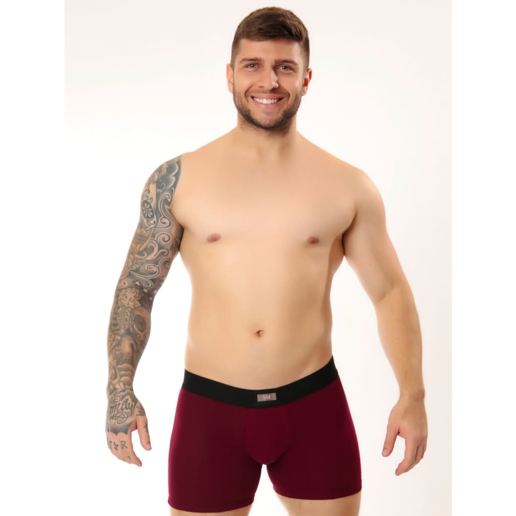 Cueca Boxer , Masculina Lisa, Com Elástico na Cintura.