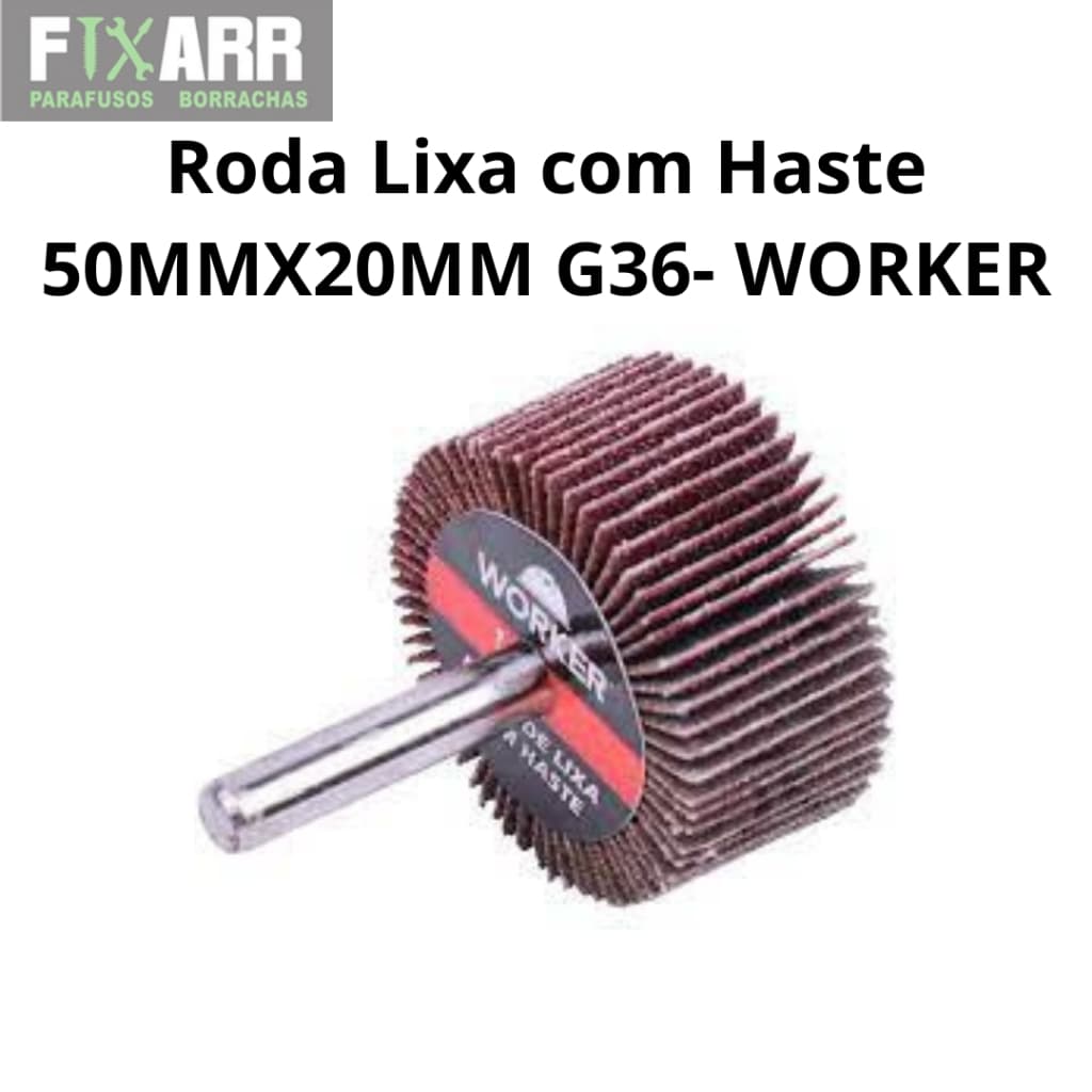 Roda Lixa com Haste 50MMX20MM G36 - WORKER