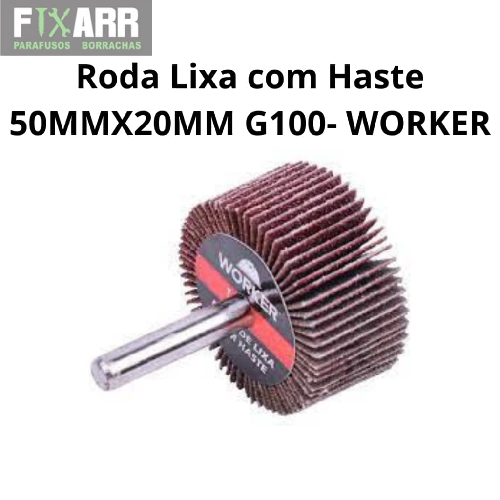 Roda Lixa com Haste 50MMX20MM G60 - WORKER