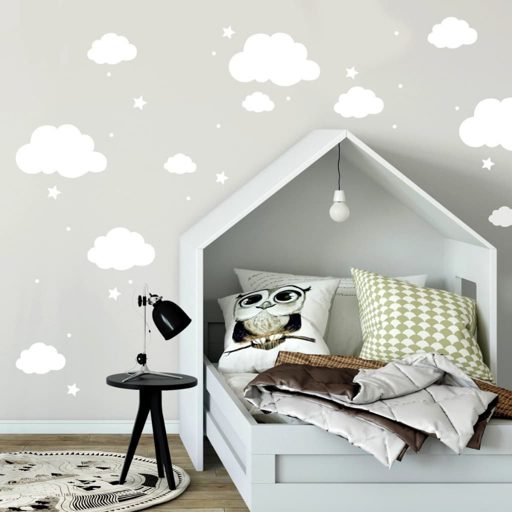 Adesivo Nuvens Estrelas Quarto Infantil