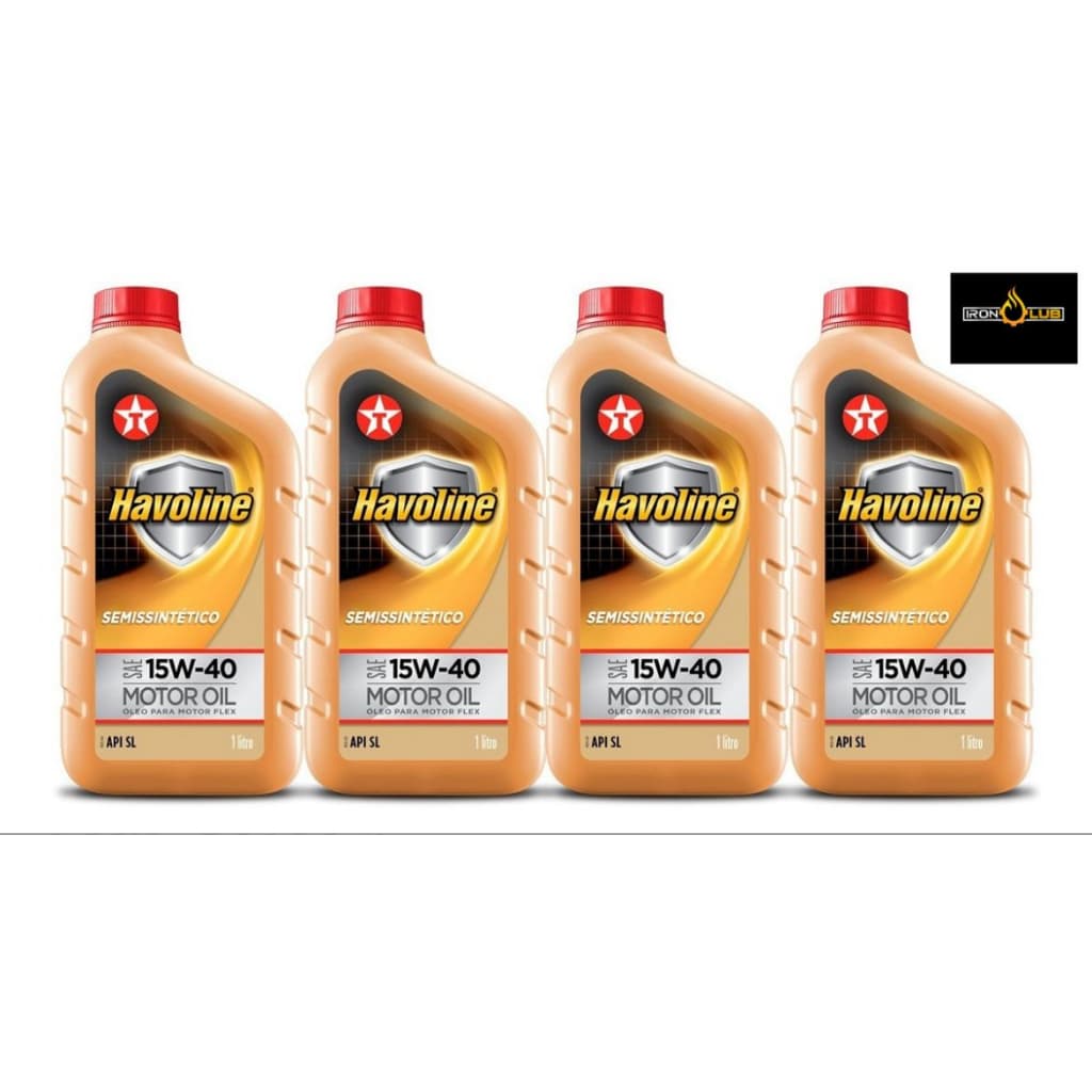 KIT COM 4 LITROS HAVOLINE 15W40 SEMISSINTÉTICO