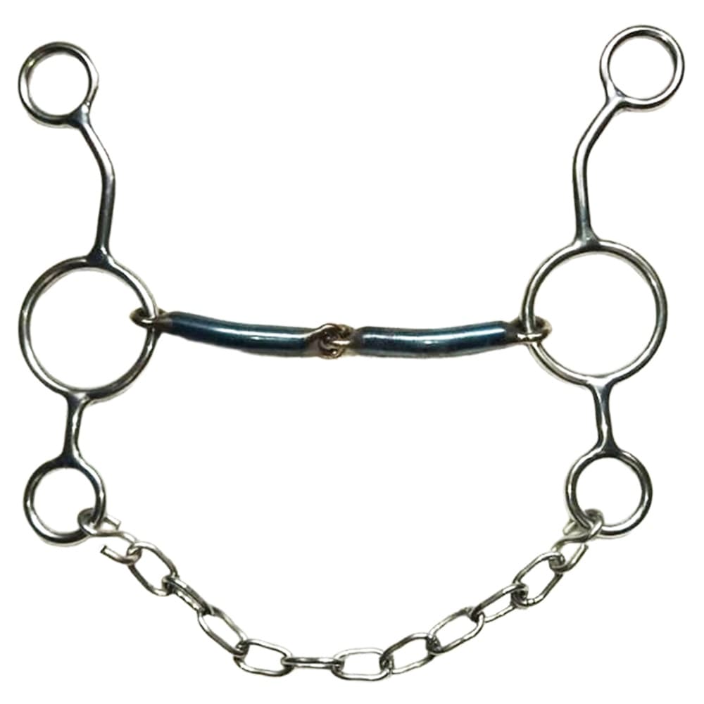 Bridão 3 Argolas Levantador em Inox Bocal de Ferro Para Cavalo Envio Imediato