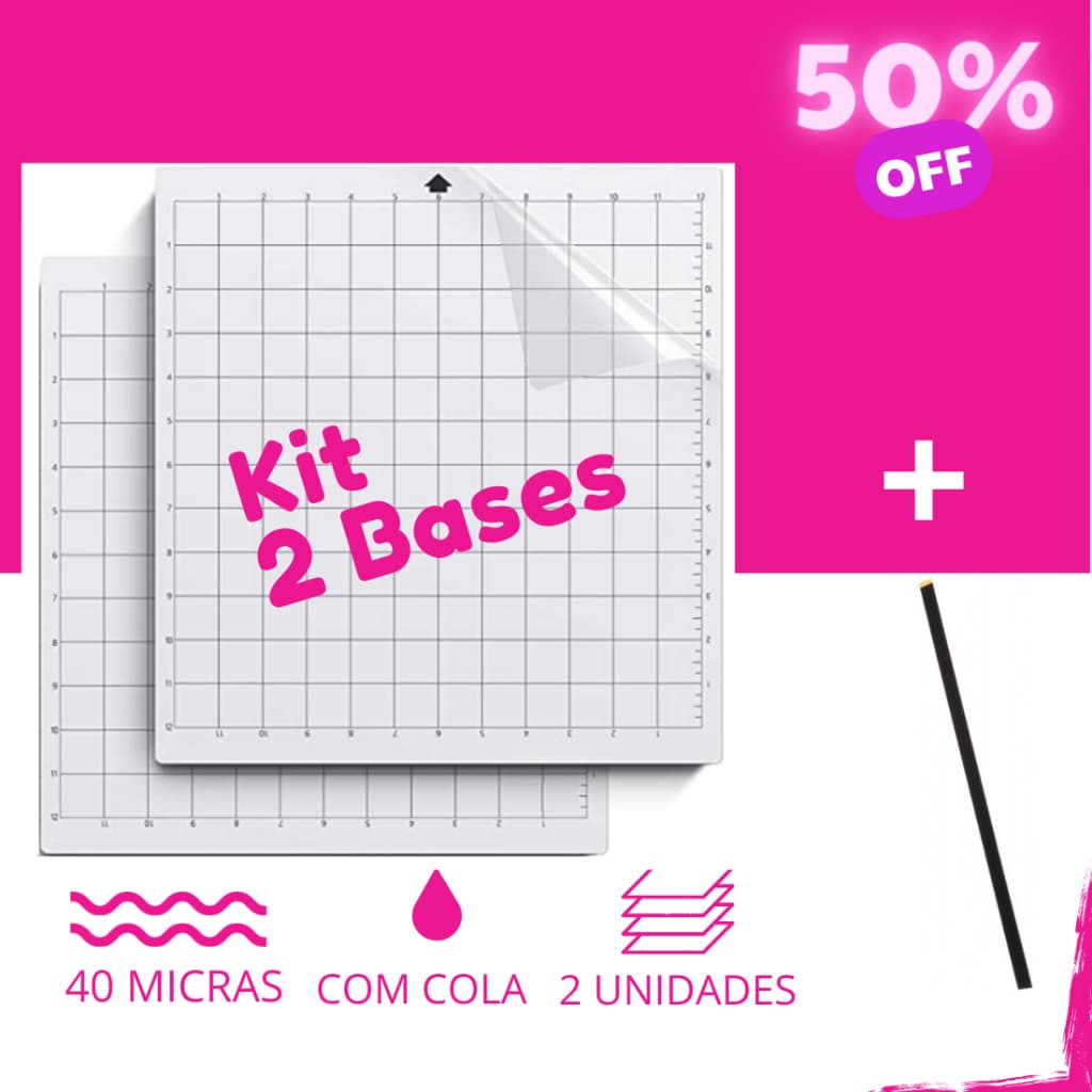 2 Bases de corte para Silhouette Cameo 1,2,3,4 - 40 Microns de espessura