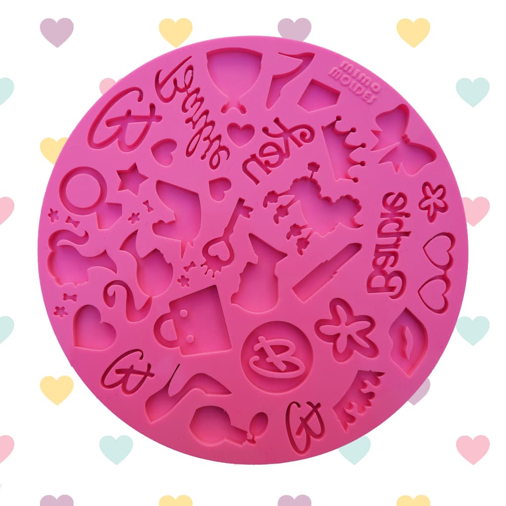 Molde de Pingentes Barbie 3cm - 27 cavidades