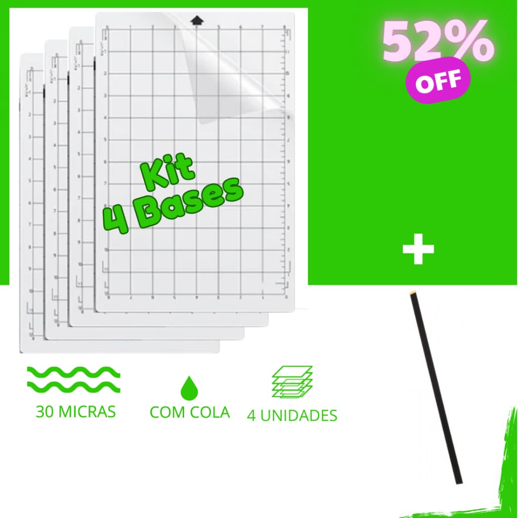 4 Bases de corte para Silhouette portrait 20x30 - 30 MICRAS