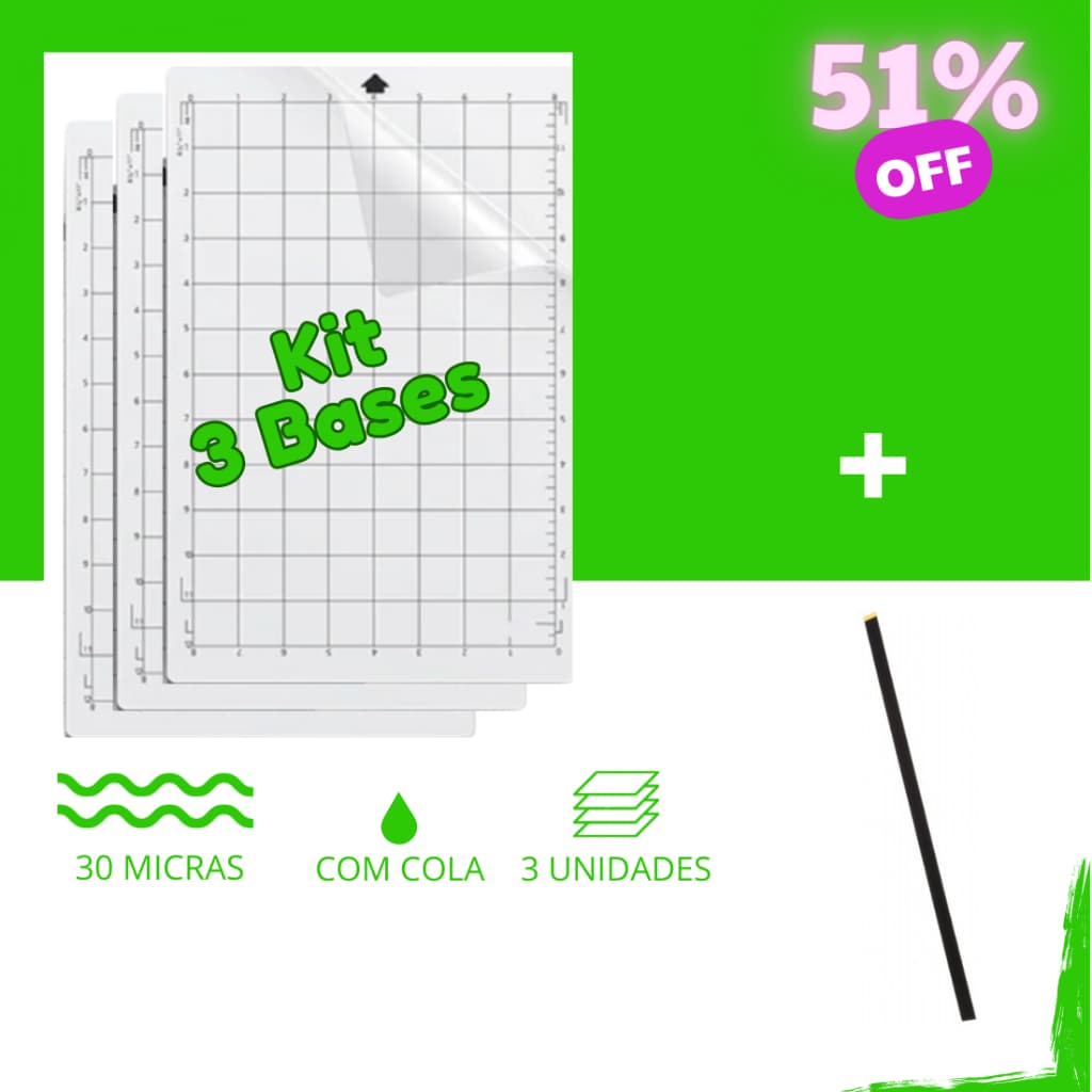 3 Bases de corte para Silhouette portrait 20x30 - 30 MICRAS