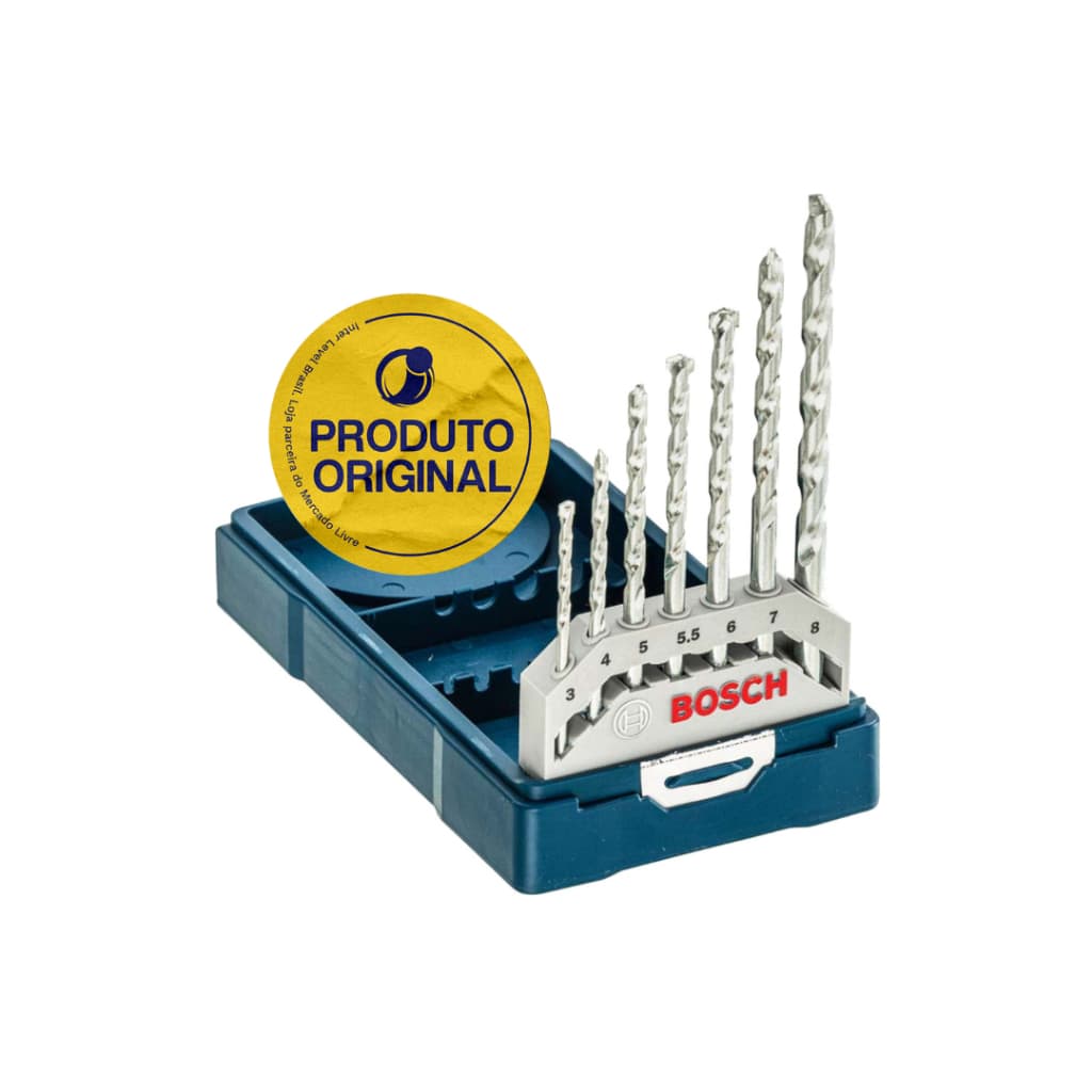Kit Brocas 7 Peças P/ Concreto 2607017509 Mini X-line Bosch