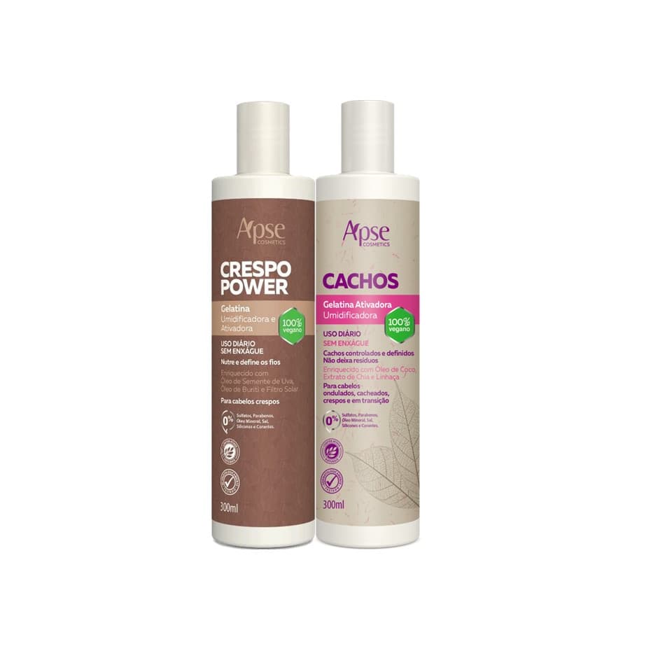 Kit 2 Gelatinas 300ml + Apse + Ativadora e umidificadora
