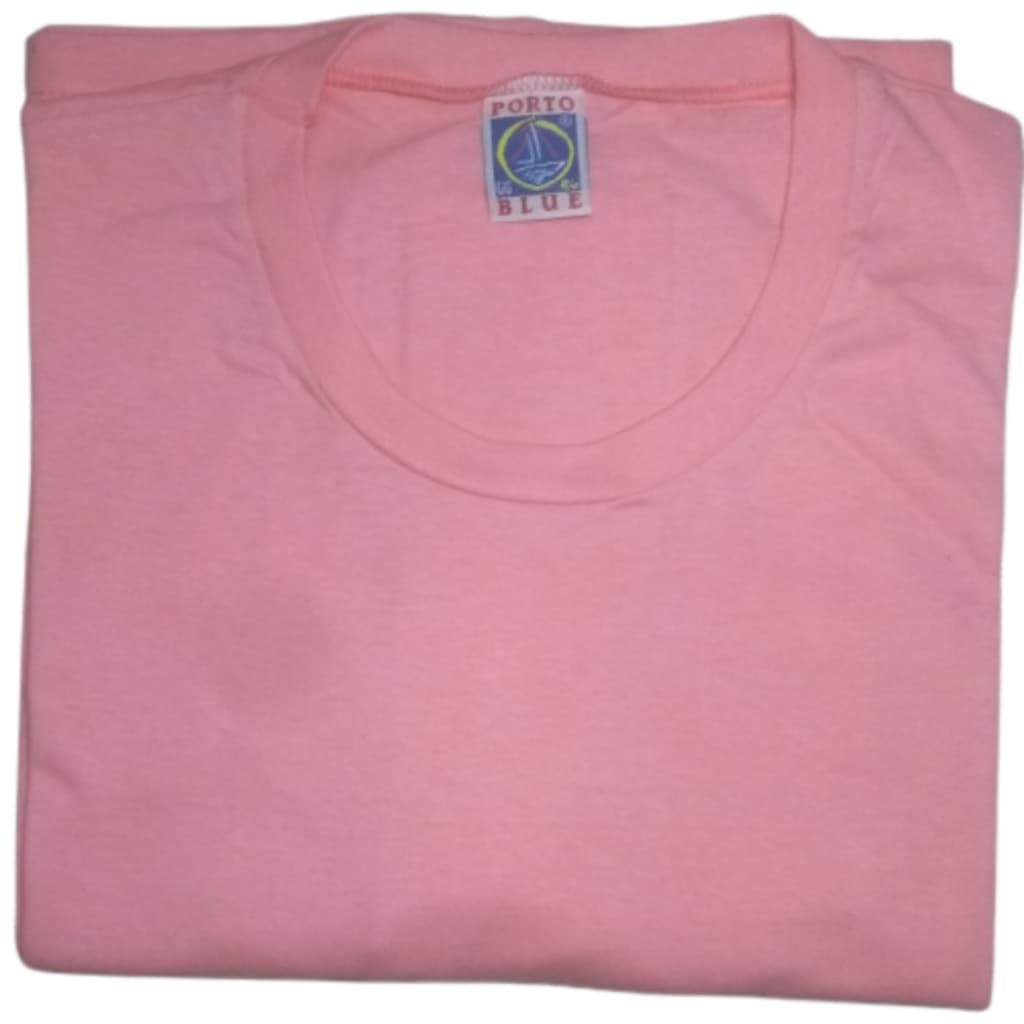 Camiseta Rosa Masculina  Algodao Sortidas Unissex  Lisa Básica Premium Gola Pluz Size