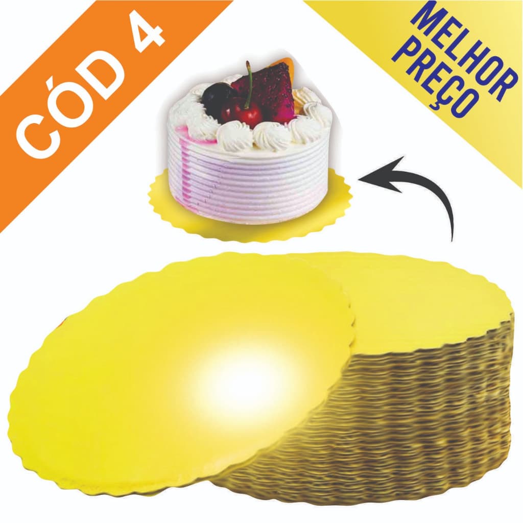 10 Cake board 30cm base laminada de alta performance redondo para bolos