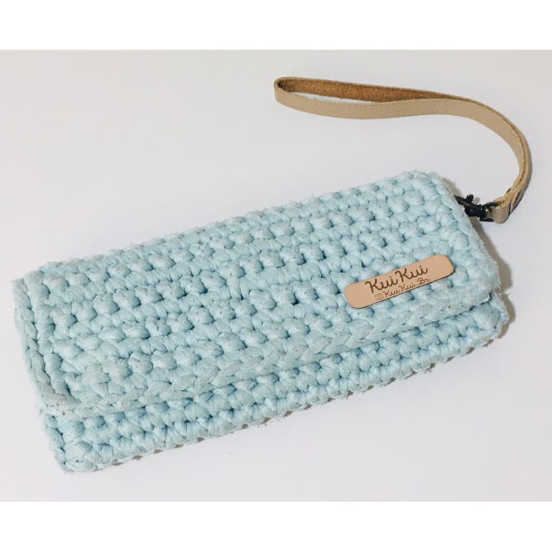 Cluch de Crochê Fio de Malha Clutch Carteira