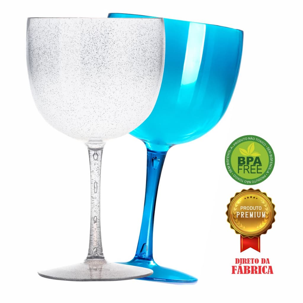 Kit 15 Taças Gin Vodka 580ml Acrílica - Aloha