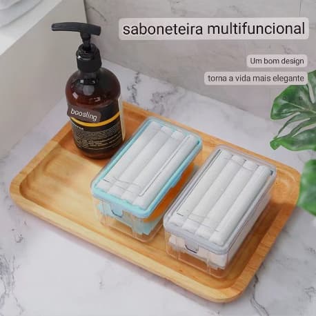Escova Porta Sabão em Barra Dispenser Lavanderia Esfrega Lava Roupa Saboneteira Espuma Multifuncional