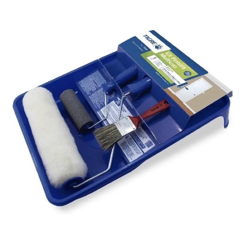 Kit Pintura 5 Peças Multiuso Rolo Pincel Bandeja 1540 Tigre