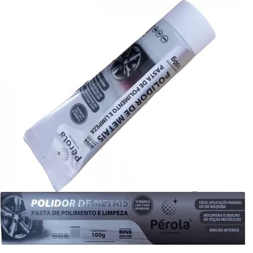 Polidor De Metais Roda Aço Alumínio Cobre Latão Perola 100g