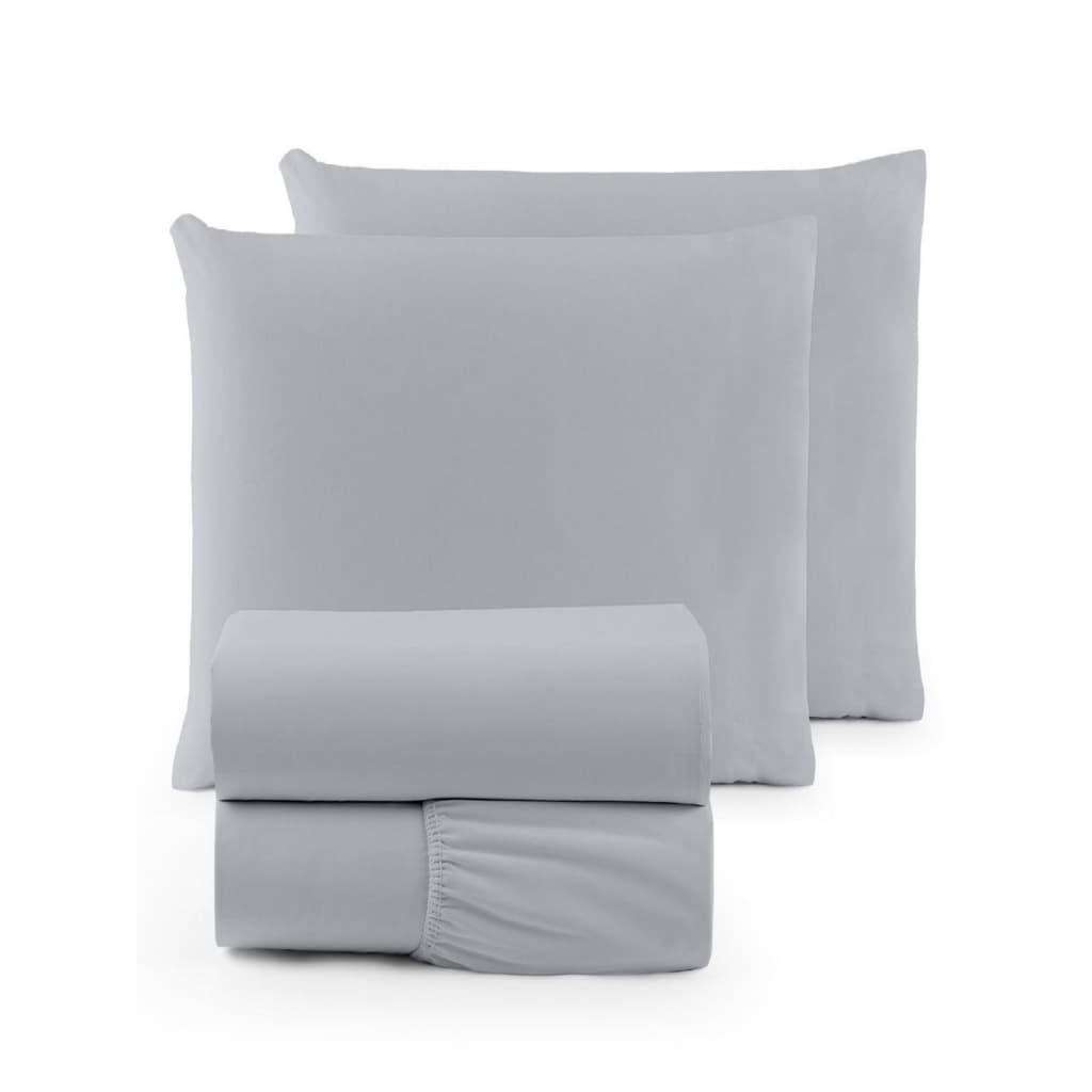 Jogo de Cama Casal 3 Peças 400 Fios Macio Lençol c/ Elático + Fronhas