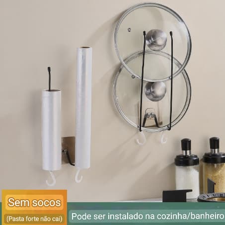 Gancho inox Com Auto Colante Metal