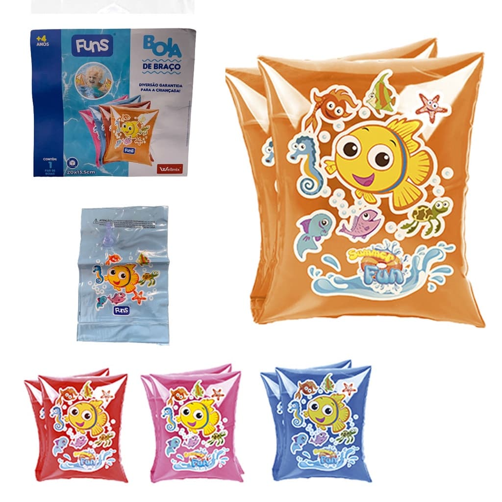 Par De Boia De Braço Boia Infantil Piscina  Cores Sortidas