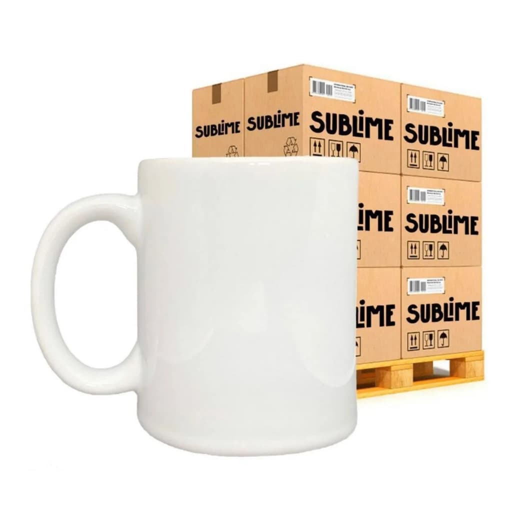06 Canecas Para Sublimação Nacional Sublime 300 Ml Branca
