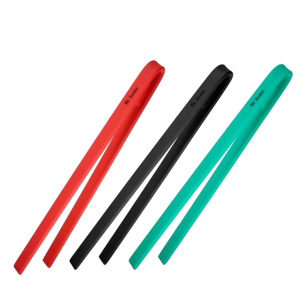 Pinça Pegador De Silicone Reta Lisa Cores Collorfull Kehome