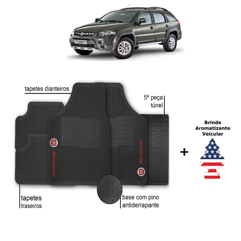 Tapete Fiat Palio Adventure Locker Personalizado Sport Automotivo Borracha