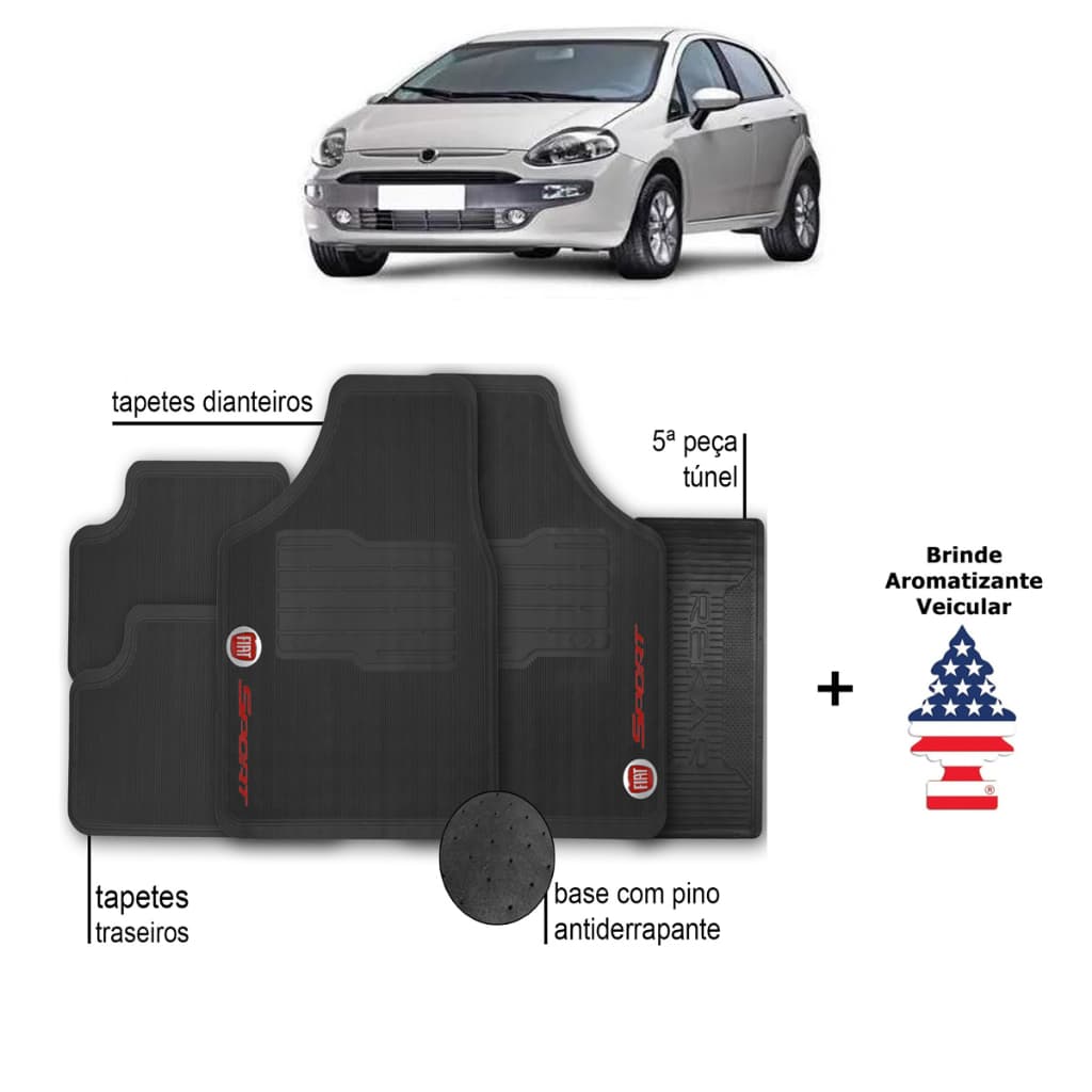 Tapete Fiat Punto Personalizado Sport Automotivo Borracha