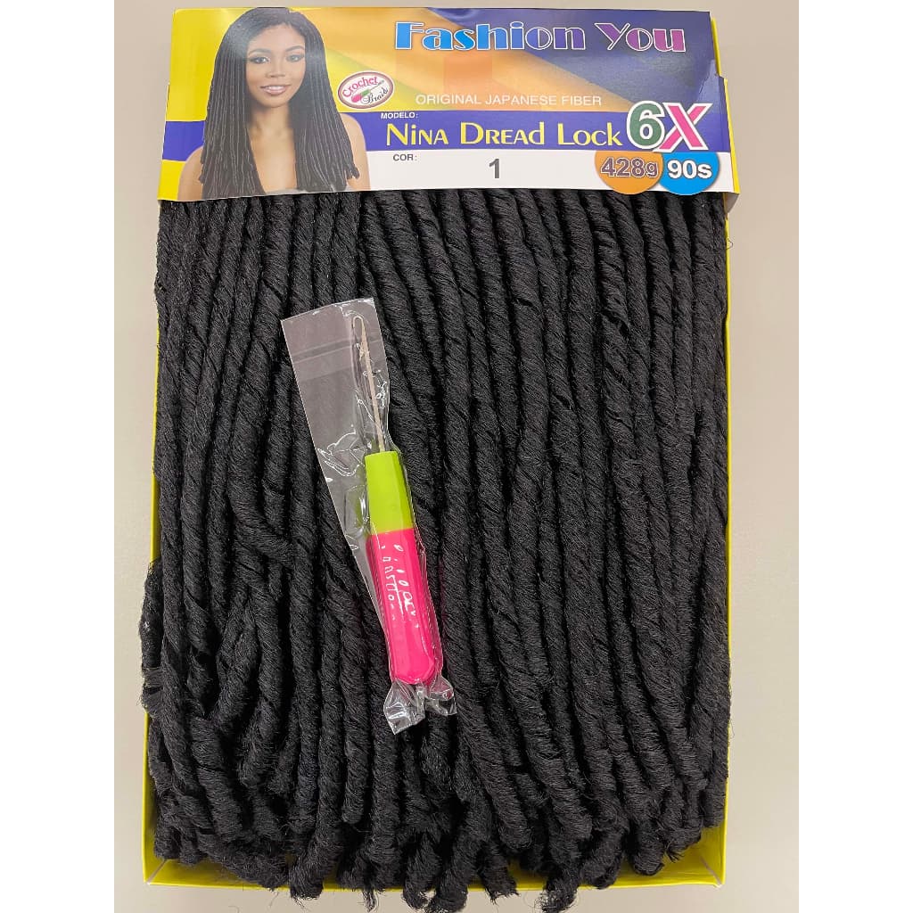 Cabelo Crochet Nina Dread Lock 6X 428G 90S Braid Com agulha FASHION YOU