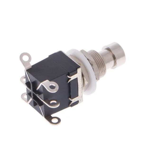 Chave interruptor 6pinos para guitarrra pedal (COM TRAVA de segurança no fim do curso) /Não retem estado.