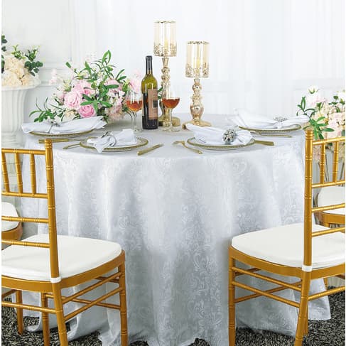 TOALHA DE MESA REDONDA 2,20m JACQUARD ORIGINAL TECIDO DE LUXO DECORAÇÃO COZINHA