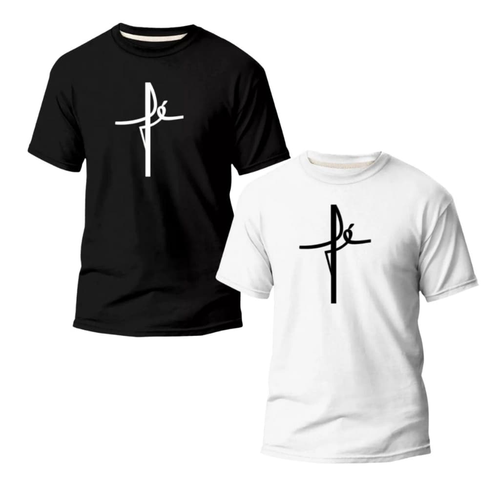 Kit Fé Camisetas Estampadas Lançamento Masculino Feminino Camisa Estampa Cristã