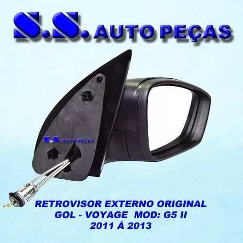 Retrovisor Gol Voyage G6 G7 S/pisca Controle Manual Original