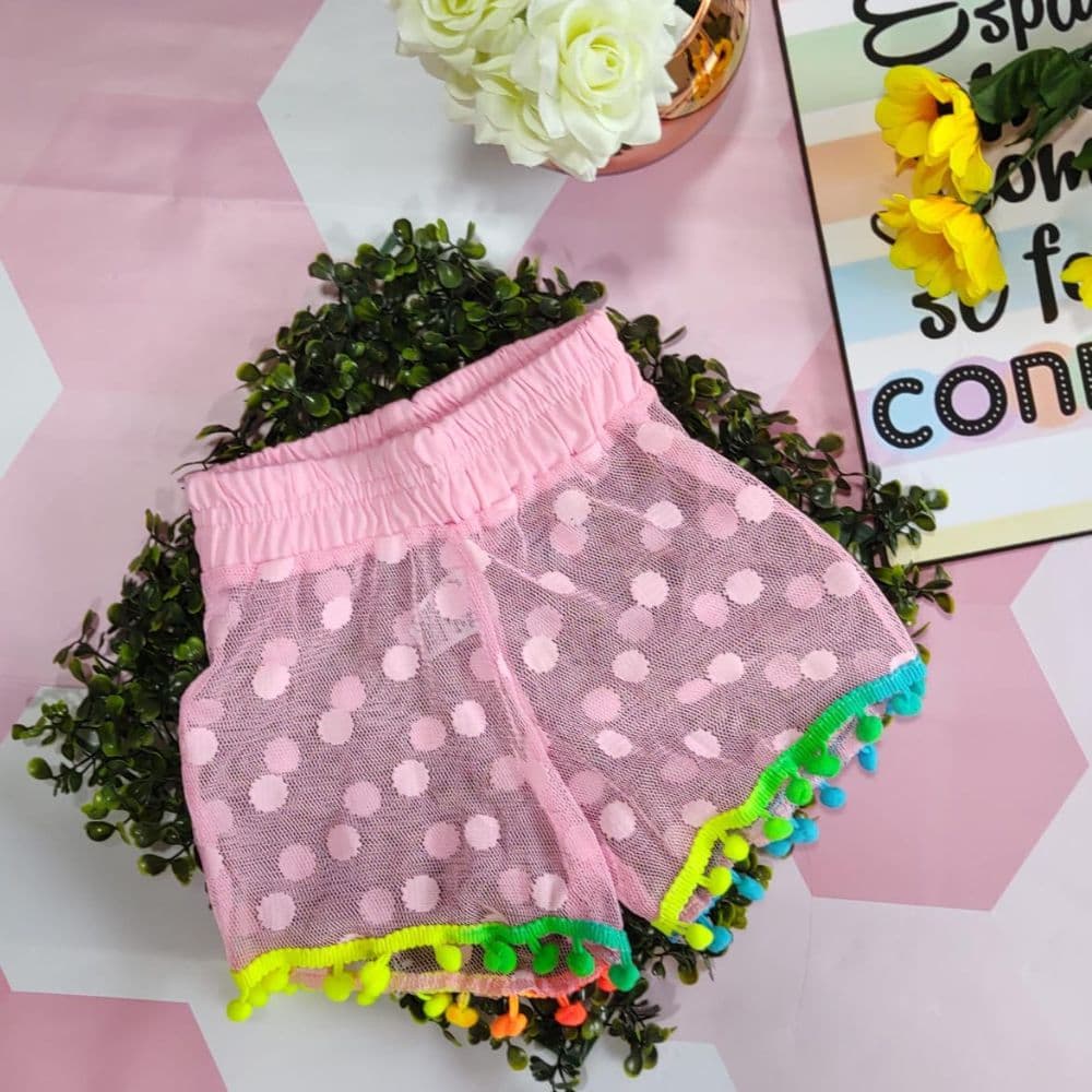 SHORT INFANTIL TULE/SAIDA PRAIA