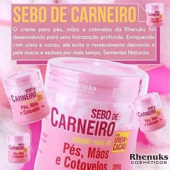 Creme Sebo de Carneiro 200GR Ureía de Cacau - RHENUKS