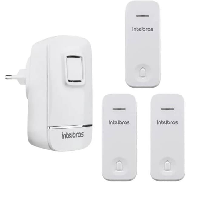 Campainha sem Fio Sem Fio Wireless Cik 200 Alcance ate 100Mts 3 Modulos Externos