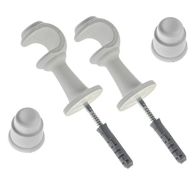 Suporte Para Varão De Cortina Grosso Branco - Kit C/1 Par