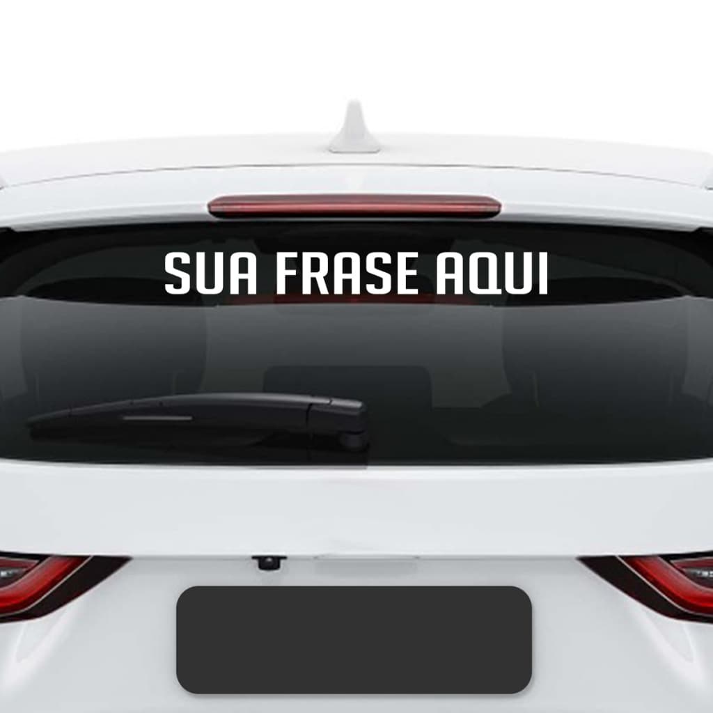 Adesivo Personalizado Frase Nome Fonte BigNoodleTitling Dub Automotivo 58x9cm