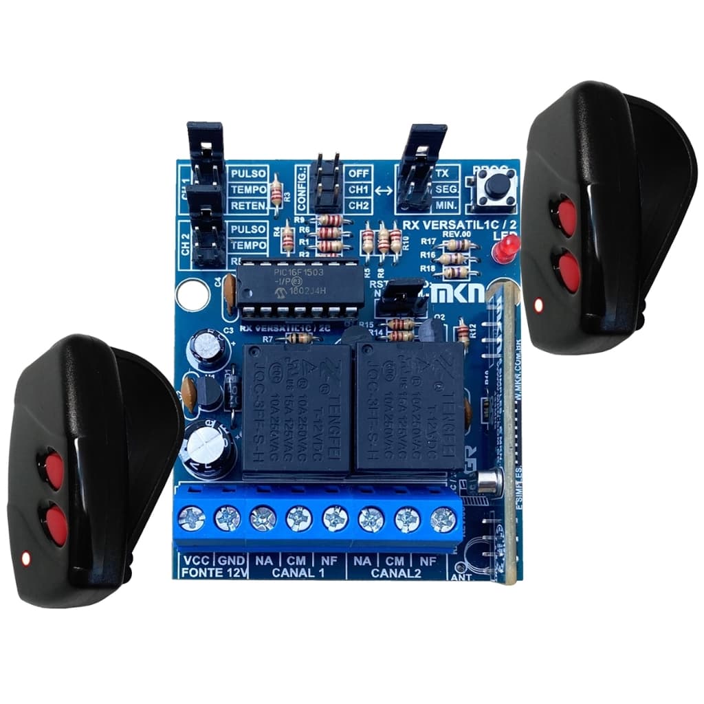 RECEPTOR DUPLO MULTI FUNÇÕES 248TX MKN COM 2 CONTROLES