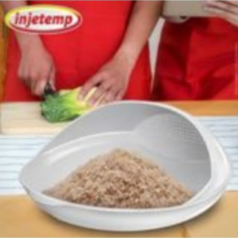 Escorredor de Arroz Plastico Branco  Injetemp