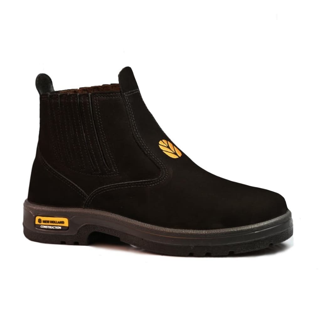BOTA NEW HOLLAND COURO PRETA ORIGINAL NOBUCK CASUAL BOTINA TRABALHO