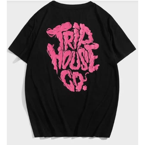 Camiseta Trip house co. estampa rosa Streetwear