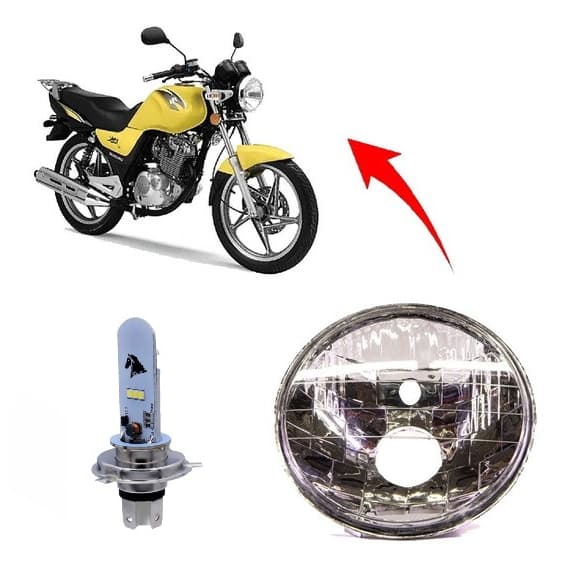 Bloco Optico Farol Suzuki Yes 125 + Lâmpada Led