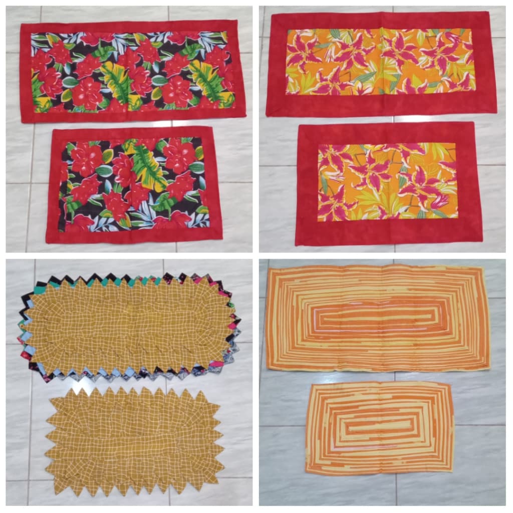 Kits de 2 peças tapetes e passadeira artesanal para cozinha ou banheiro