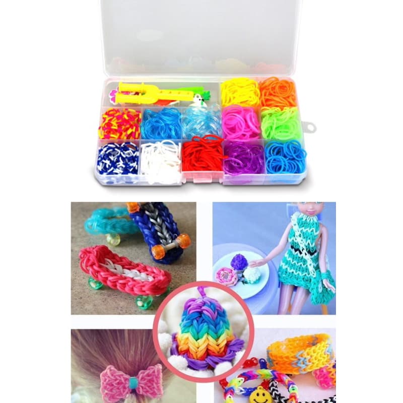 Kit Fabrica Maleta 600 Elásticos Pulseira Presente EL13