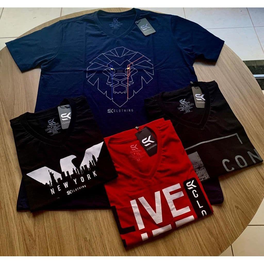 Kit 5 Camisetas Masculinas Leves Defeitos LD Envio do Brasil