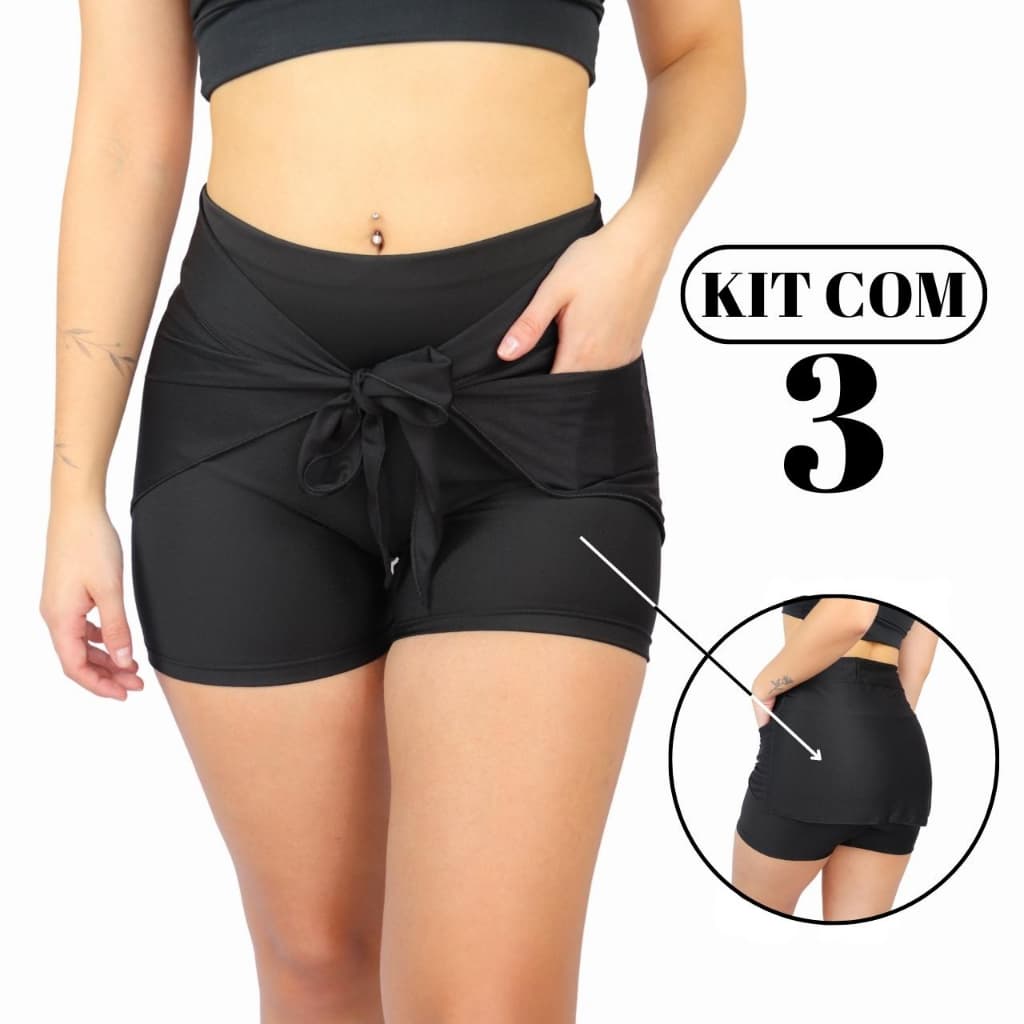*PROMOÇÃO*  Tapa Bumbum De Amarrar Academia Fitness Saia Slin Praia Conforto